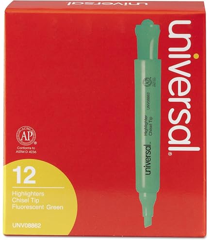 Amazon.com: Universal 08864 Desk Highlighter, Chisel Tip